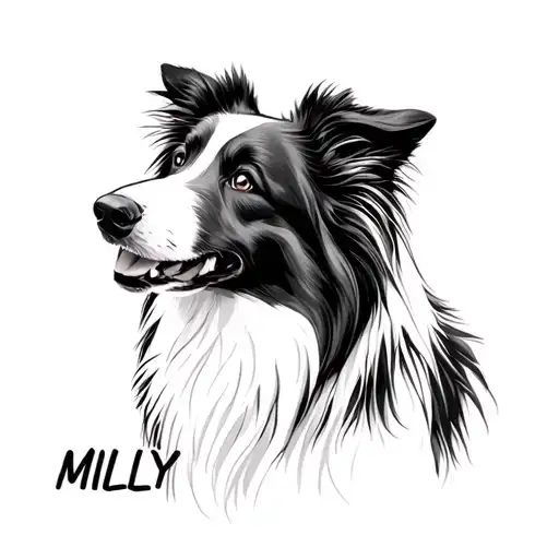 "Milly" "Milly" Rough Collie tattoo design idea