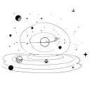 solar system tattoo design idea