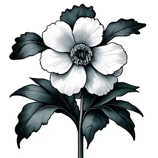 Carnation Snowdrop tattoo design idea