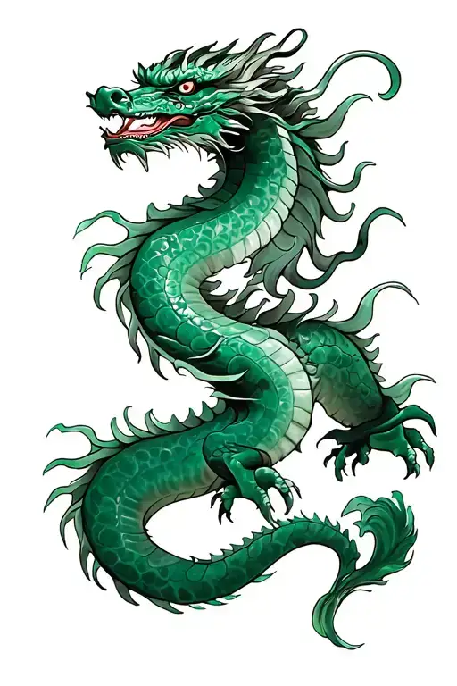 Jade Dragon tattoo design idea