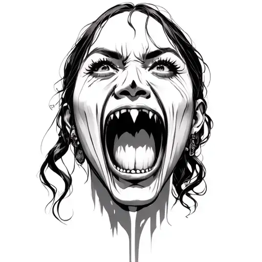 Ahegao tattoo design idea