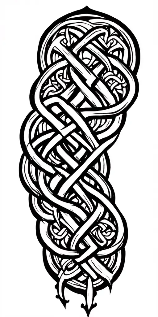 Celtic knotwork design incorporating tattoo design idea
