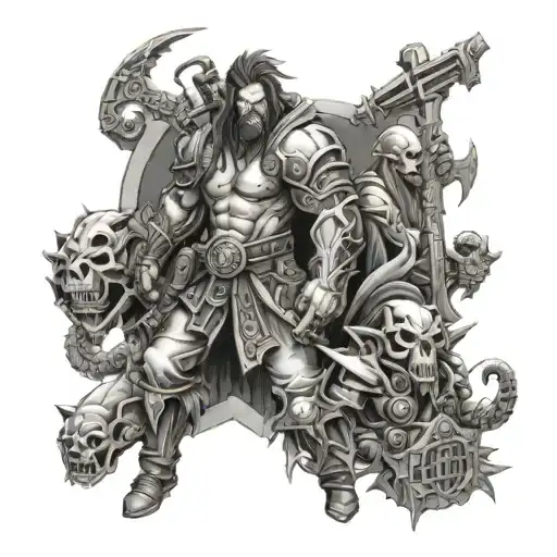 Prison break and world of Warcraft  tattoo design idea