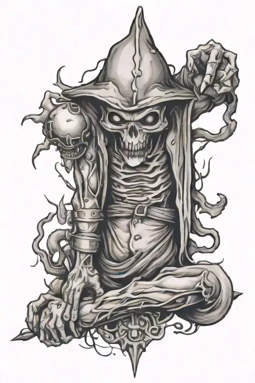 mentaly fighting his depression tattoo design idea