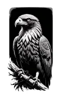 wedge tail eagle tattoo design idea