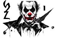 harllie quinn joker heath ledger tattoo design idea