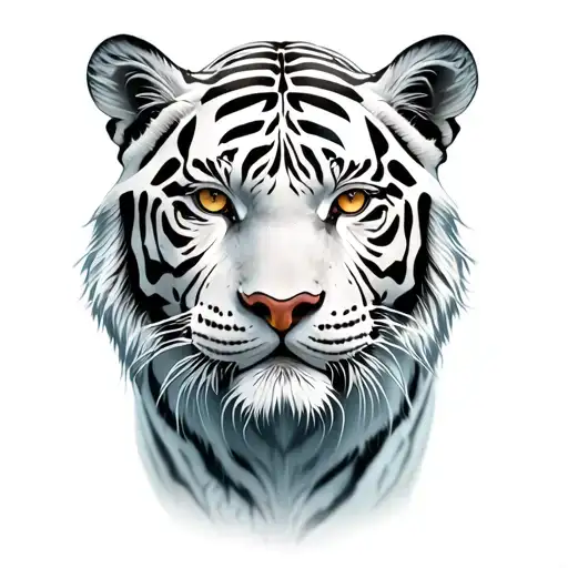 albino tiger tattoo design idea