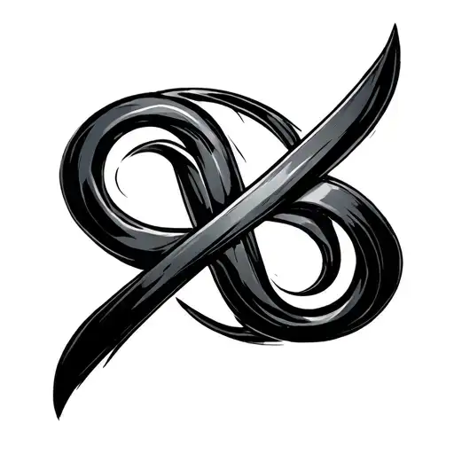 the code geass symbol mixed with infinty sign tattoo design idea