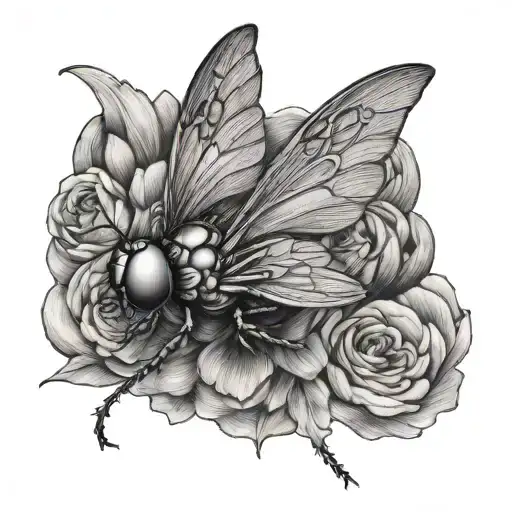 butte fly tattoo design idea