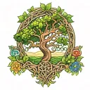 Irish tree of life tattoo design idea