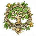 Irish tree of life tattoo design idea