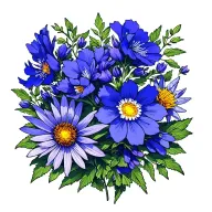 Larkspur And Aster tattoo design idea