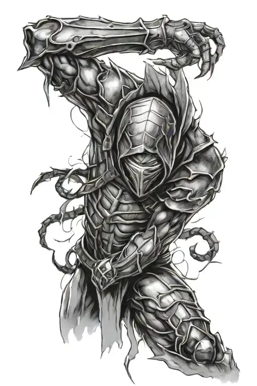 mortal combat scorpion  tattoo design idea