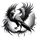 Rainbow Phoenix tattoo design idea