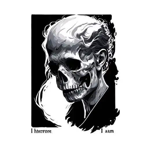 I think therefore I am tattoo design idea