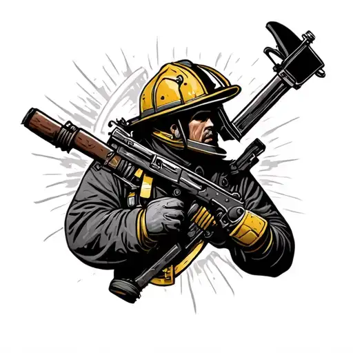 Firefighter tattoo design idea
