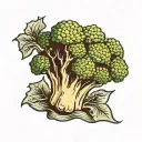 broccoli tattoo design idea