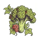 broccoli tattoo design idea