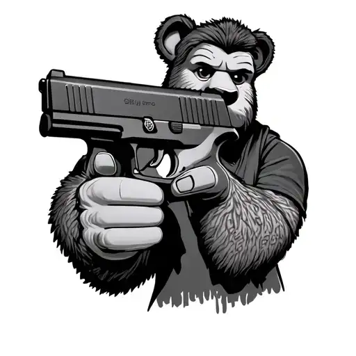 Ted from Ted 2 holding a Glock 19 tattoo design idea