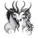 Gemini And Capricorn tattoo design idea