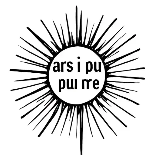 citation en anglais avec rayon de soleil tattoo design idea