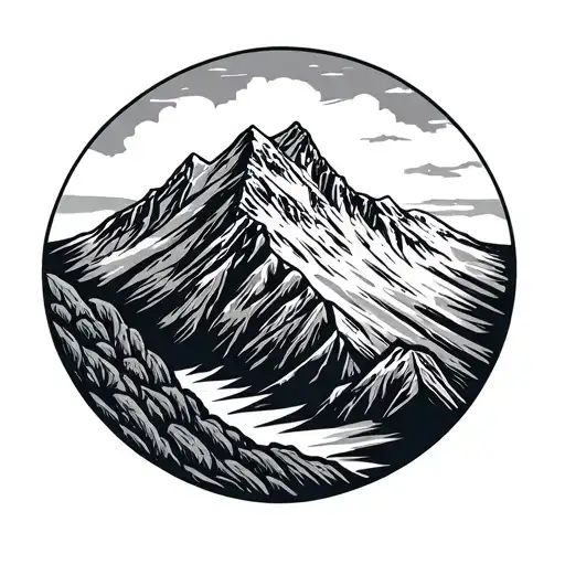 Scottish Munro Ben Nevis outline tattoo design idea