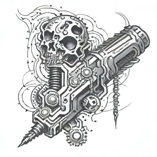 Drill tattoo design idea