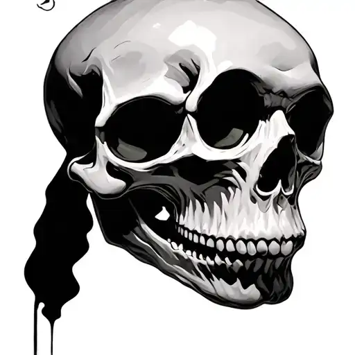 skull with six eye sockets tattoo design idea