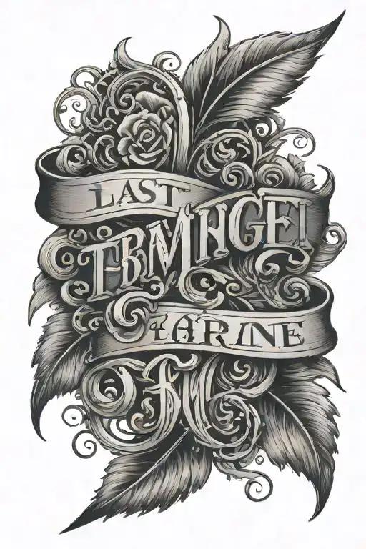 last name written tattoo design idea