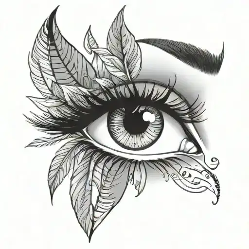 eyelash tattoo design idea