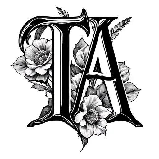 - tattoo for a woman- small design, up to 5x5 cm- something passionate- hidden initials of "T" and "A" inside tattoo design idea