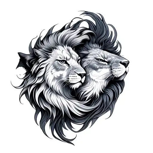 Leo and Pisces  tattoo design idea