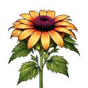 coneflower tattoo design idea
