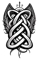 trinity knot tattoo design idea