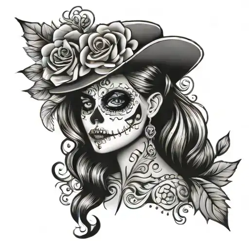Bad Romance Sugar Skull tattoo design idea
