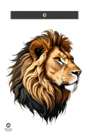 Lion head tattoo design idea