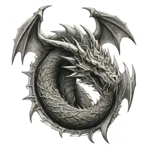 Skyrim dragon born tattoo design idea