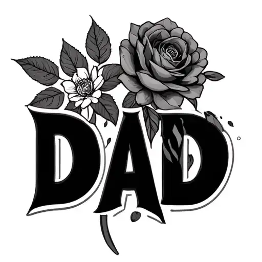 dad memorial tattoo design idea
