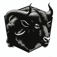 demonic aries with mandela tattoo design idea