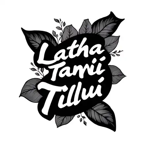 NAME TATOO LATHA TANVI TILLU tattoo design idea