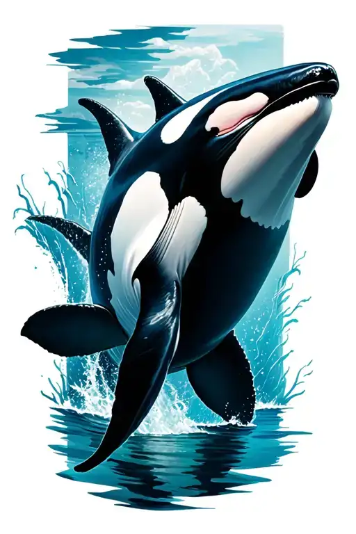 orca whale tattoo design idea