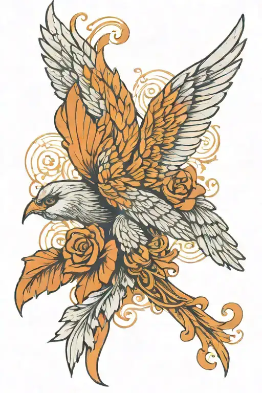 The Wings, the wings fly your life to you! Go! (get it!) Feel it and grasp it already, Others don't get it, the action i tattoo design idea