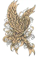 The Wings, the wings fly your life to you! Go! (get it!) Feel it and grasp it already, Others don't get it, the action i tattoo design idea