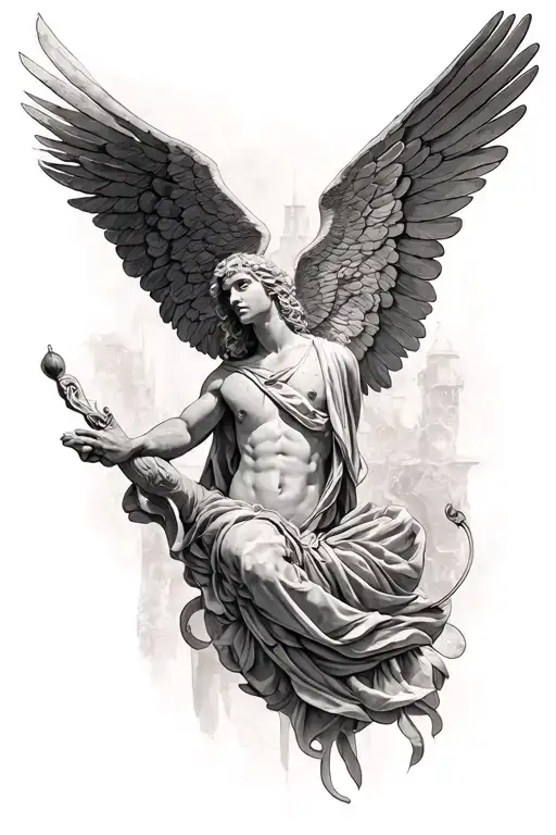 Arcangel San Miguel Angel tattoo design idea