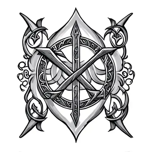 Anglo Saxon Runes tattoo design idea