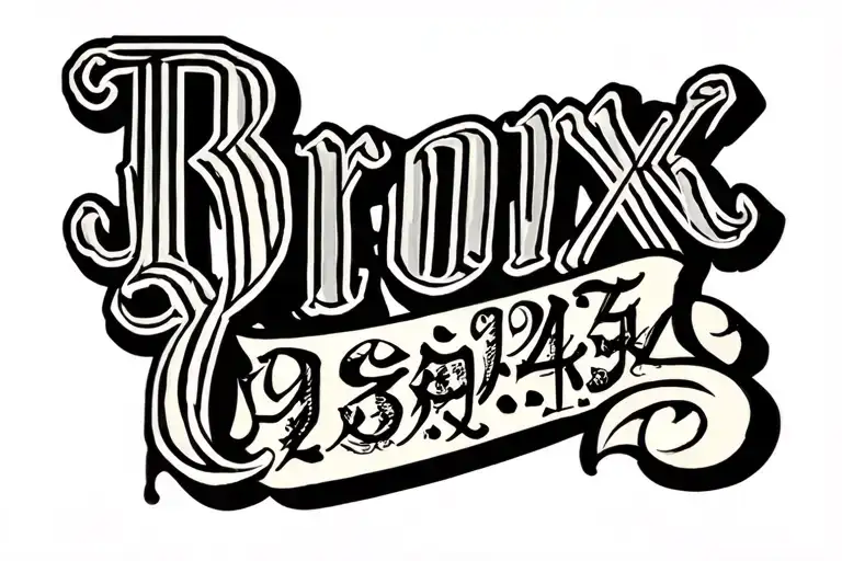 "Bronx. Yonkers. 718. 914" New York theme leg tattoo tattoo design idea