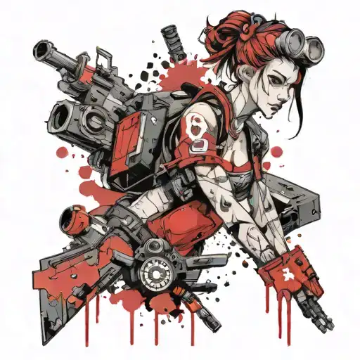 Borderlands 2 Gaige tattoo design idea