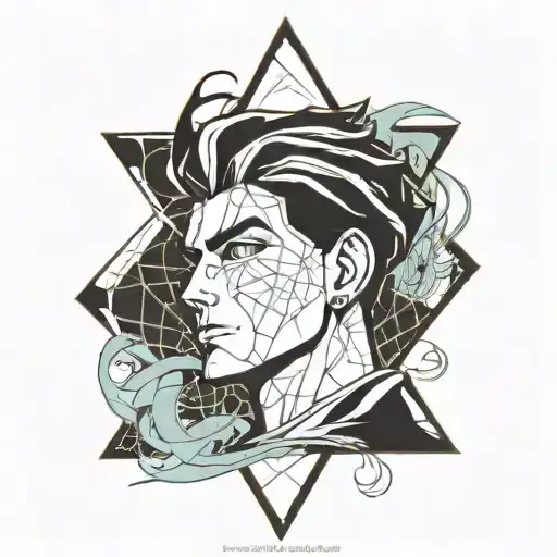 need anime man tatto design, anime jojo tattoo design idea