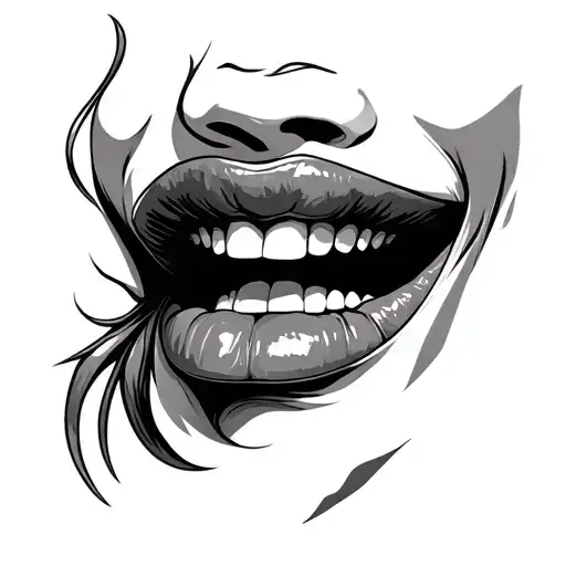 Throat tattoo design idea