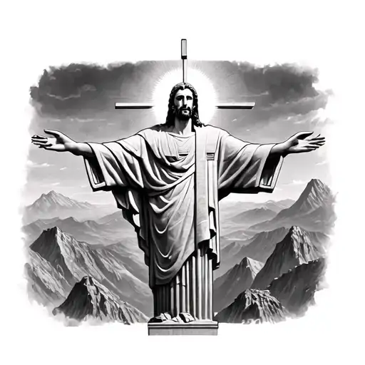 Christ the redeemer tattoo design idea